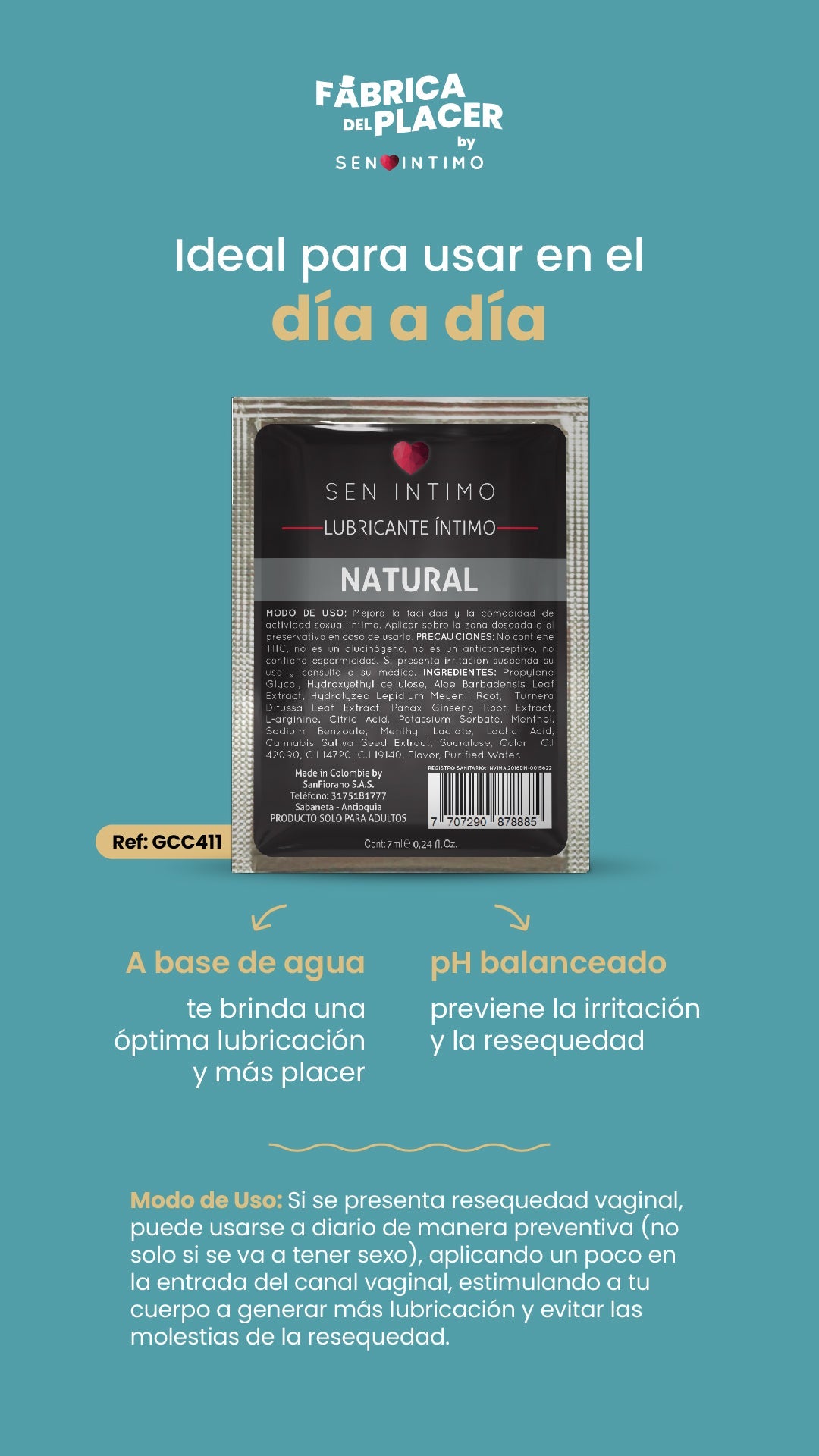 SACHET LUBRICANTE NEUTRO SEN INTIMO